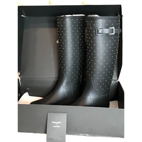 Saint Laurent x Hunter Studded Rain Boots Size‎ 9 - Picture 7 of 16
